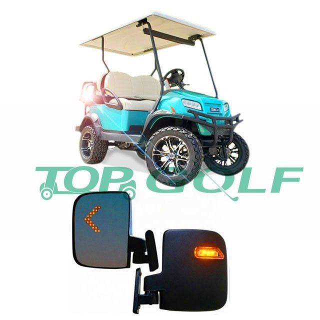 Espelhos inteiramente ajustáveis do lado do carrinho de golfe com luzes de pisca-pisca 2 libras de peso