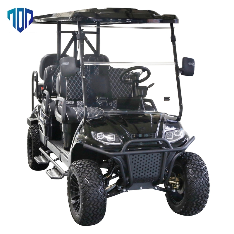 48V 5KW Carbon Fiber Dashboard 6 Seater Golf Cart 70-90km Driving Mileage