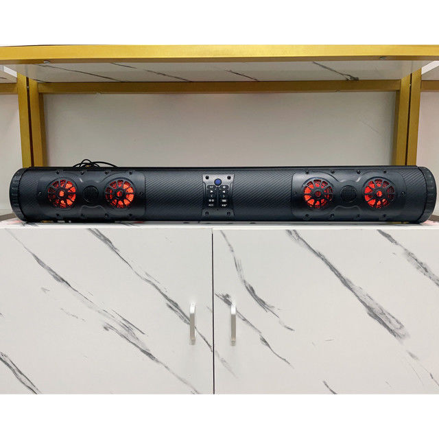 Barra de som de carrinho de golfe com conector BT amplificado e iluminação LED de 8 alto-falantes à prova d'água