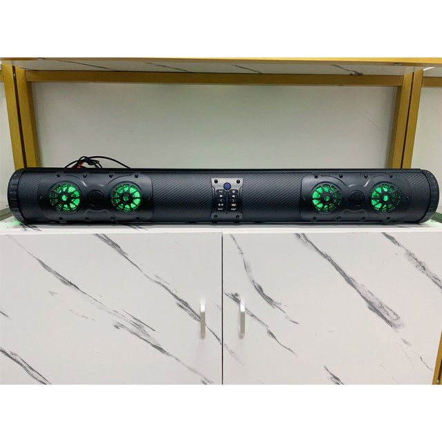 Barra de som de carrinho de golfe com conector BT amplificado e iluminação LED de 8 alto-falantes à prova d'água