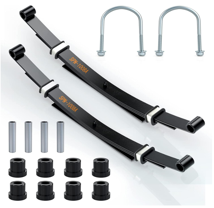 Kit de primavera traseiro de 4 folhas com buchas e mangas para carro de clube DS Golf Cart 1014675