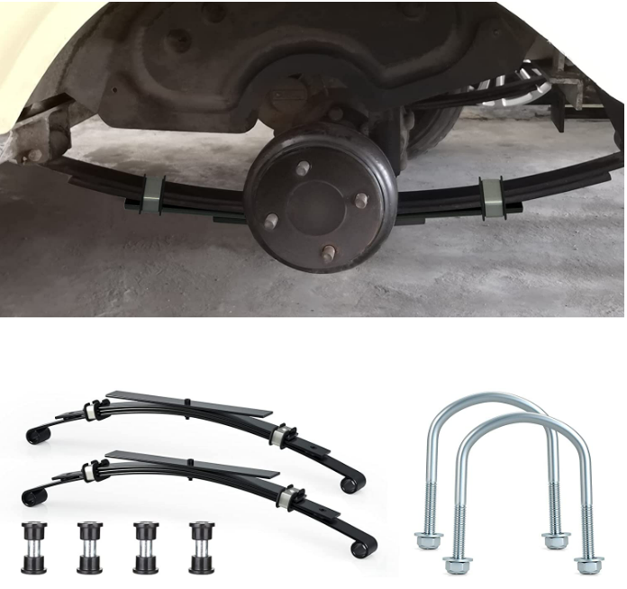 Kit de primavera traseiro de 4 folhas com buchas e mangas para carro de clube DS Golf Cart 1014675